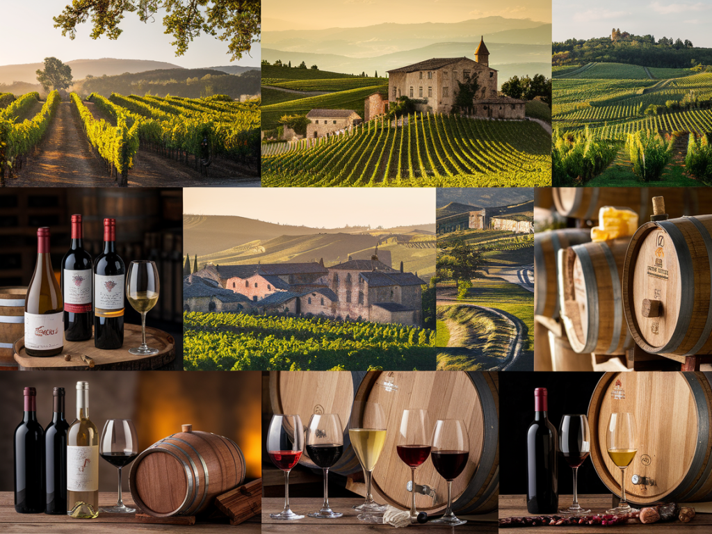 Vista de vinhedos e regiões vinícolas representando a pergunta de onde vem o melhor vinho do mundo