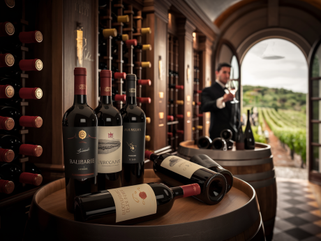 Imagem de destaque mostrando vinho brasileiro premiado como o melhor do mundo em uma adega elegante